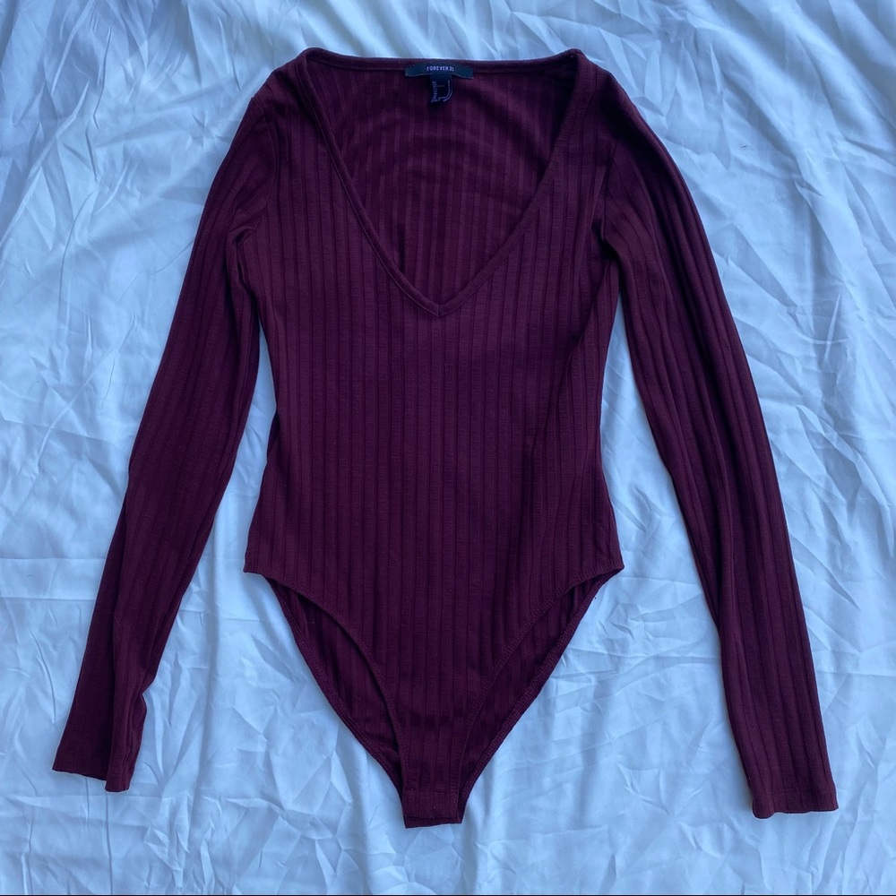 Forever 21 Ribbed Bodysuit - Size S